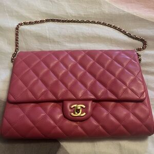 Chanel Fuchsia Quilted Shoulder Bag